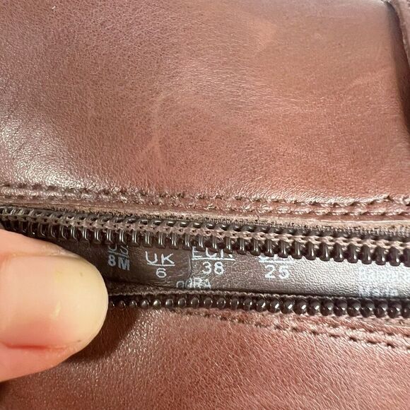 Naturalizer Dora Brown Leather Ankle Boots Booties Buckled Women's Size 8 - Picture 2 of 8